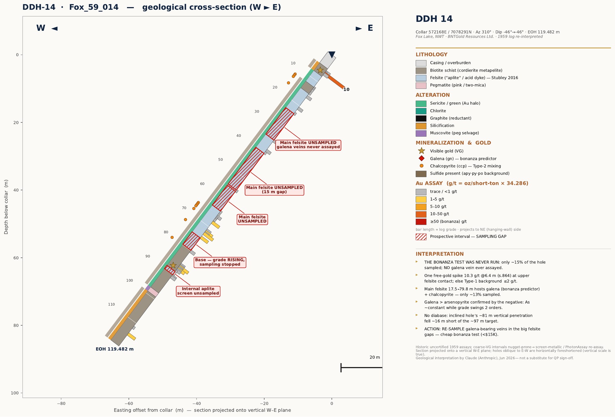 DDH-14 cross-section